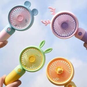Fikroo Mini Portable USB Hand Fan | In-Built Battery-Rechargeable | Desk Fan- Foldable