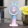 Fikroo Mini Portable USB Hand Fan | In-Built Battery-Rechargeable | Desk Fan- Foldable