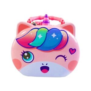 Unicorn Modern Piggy Bank Cartoon House Saving Pot Coin Bank Money Bank Saving Coin Box With Lock Gift Toy For Kid Children, Pink