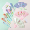 Cute Hand fan Foldable (Pack of 6) Plastic Foldable Handheld Fan For Summer Mini Fans for Children and best for Return Gifts for Kids (6)